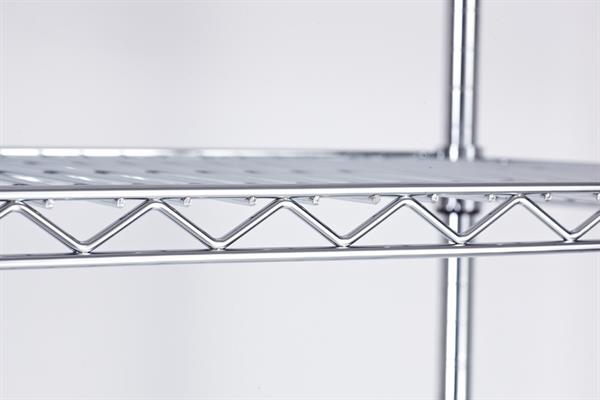 Scaffale in metallo cromato 3 ripiani 60x35x76 cm