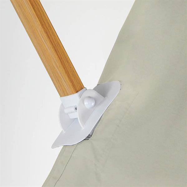 Ombrellone giardino 3x4 con braccio laterale Roma Wood beige