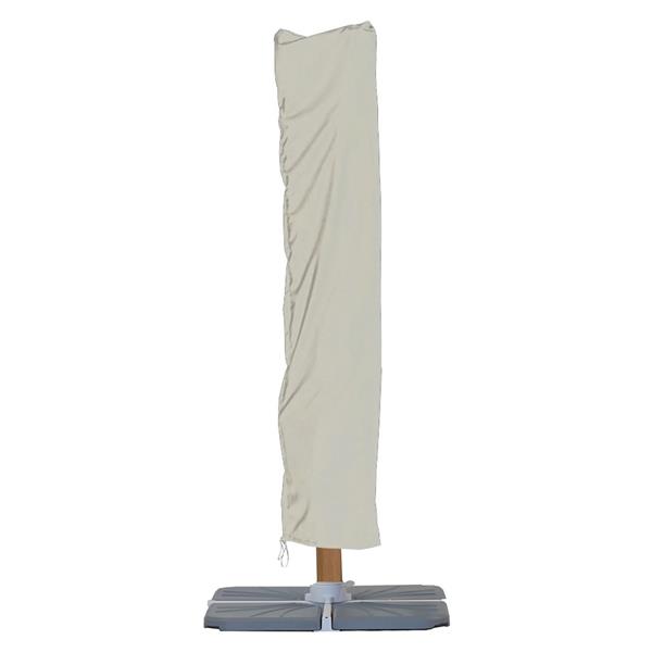 Ombrellone da giardino 4x4 braccio laterale Roma Wood beige