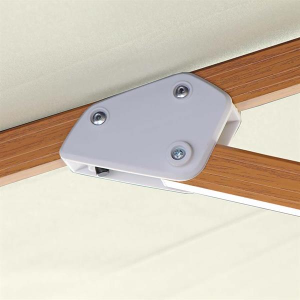 Ombrellone da giardino 4x4 braccio laterale Roma Wood beige