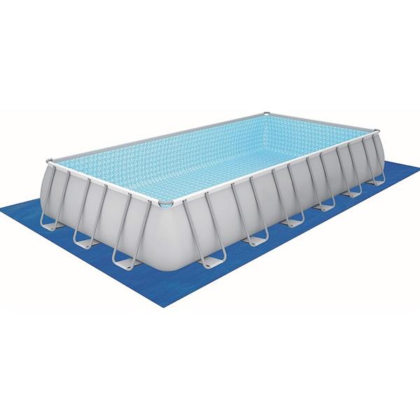 Piscina fuori terra da giardino 732x366x132 cm con pompa e scaletta