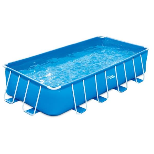 Piscina fuori terra rettangolare 488x244x107 cm con pompa e accessori