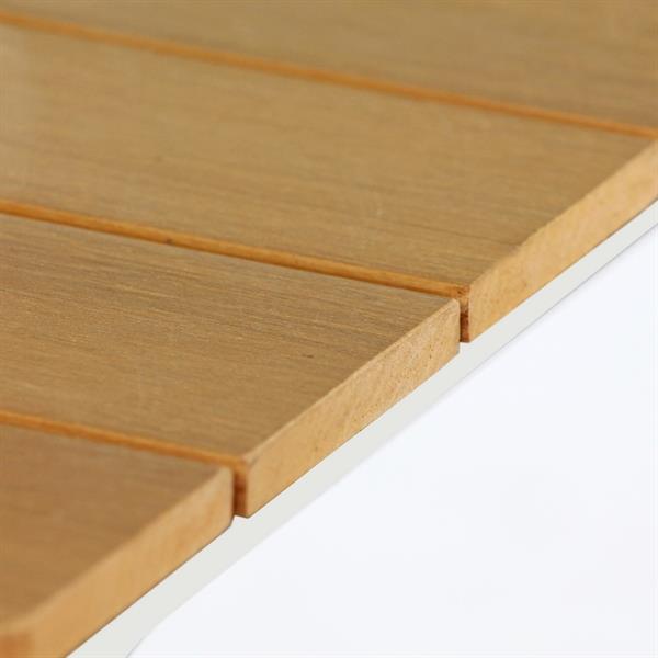 Tavolo giardino in alluminio e polywood 160x90cm bianco Enna