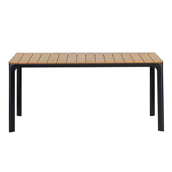 Tavolo da esterno in alluminio e polywood 160x90cm grigio Enna