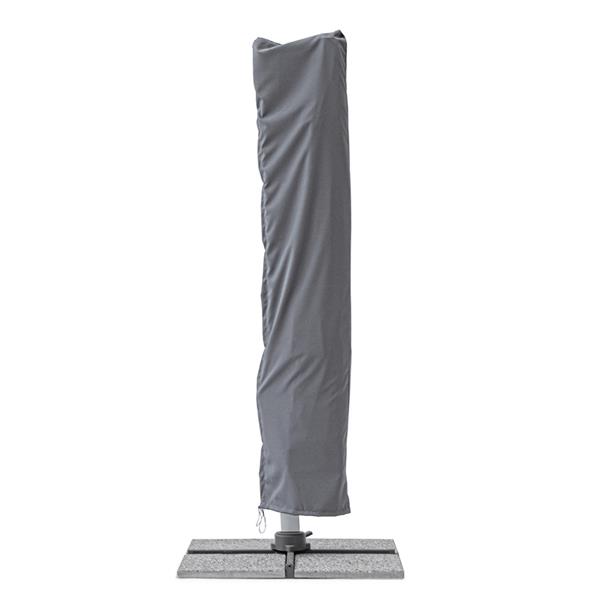 Ombrellone da giardino Led 3x3 con braccio laterale Roma Light grigio