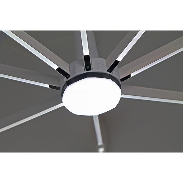 Ombrellone da giardino Led 4x4 palo laterale Roma Light grigio