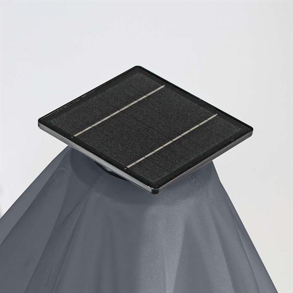 Ombrellone da giardino Led 4x4 palo laterale Roma Light grigio
