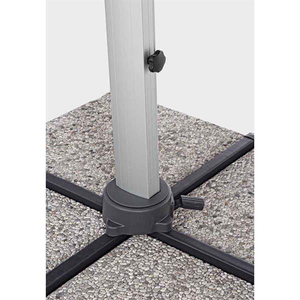 Ombrellone da giardino Led 4x4 palo laterale Roma Light grigio