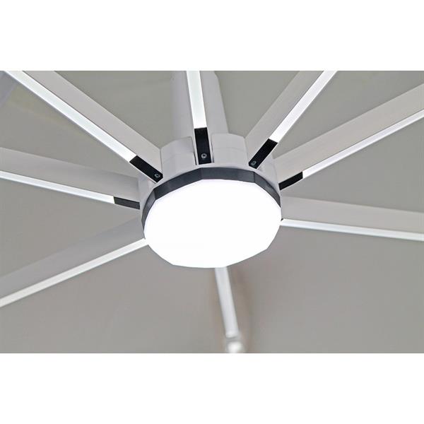 Ombrellone da esterno Led 3x3 braccio laterale Roma Light bianco