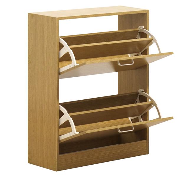 Scarpiera slim 2 ante 63x80 cm in legno rovere