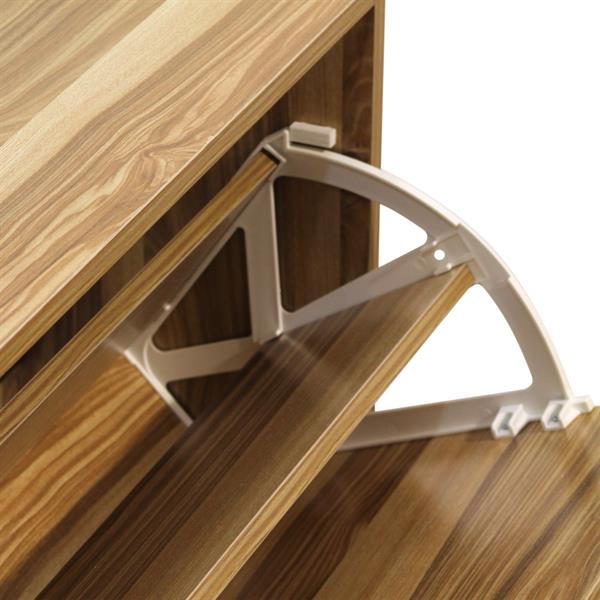 Scarpiera da ingresso 2 ante 63x80 cm in legno naturale