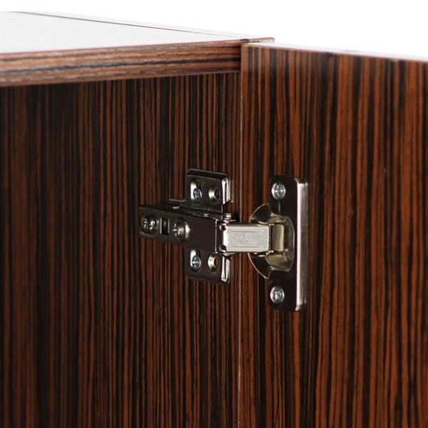 Mobile credenza 115x115 cm in legno zebrano e bianco opaco