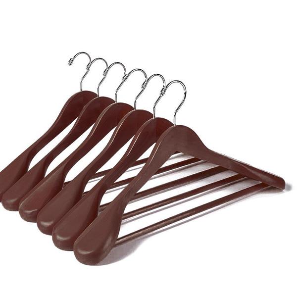 Set grucce salvaspazio 6 pz in legno colore marrone