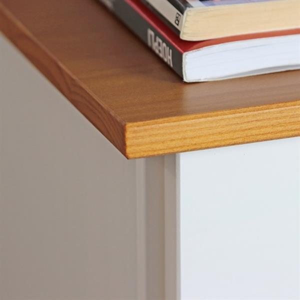 Credenza 2 ante e 2 cassetti 88x85 cm in legno bianco e noce