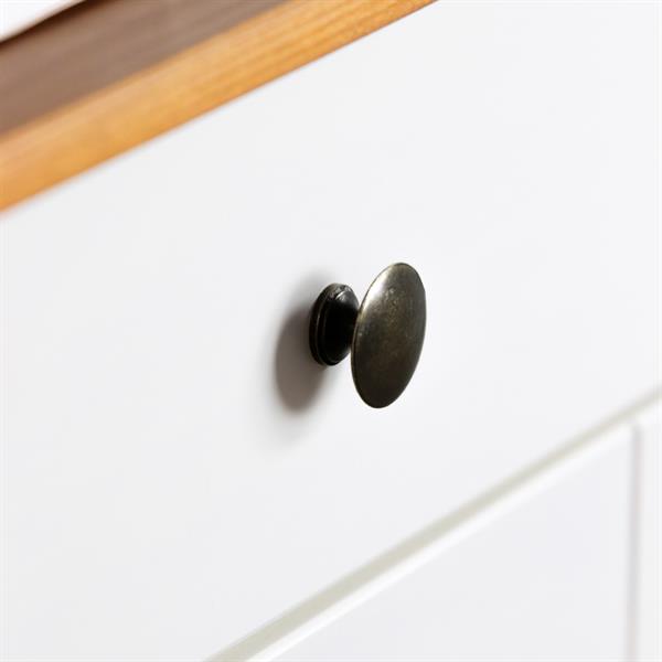 Credenza 2 ante e 2 cassetti 88x85 cm in legno bianco e noce