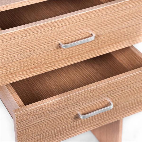Scrivania per camera 2 cassetti 100x76 cm in legno rovere