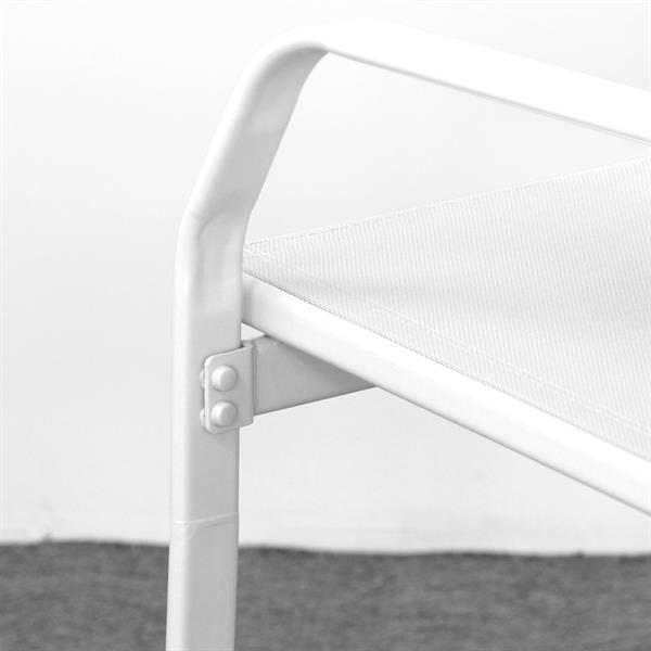 Salotto da giardino in acciaio Ecosteel bianco