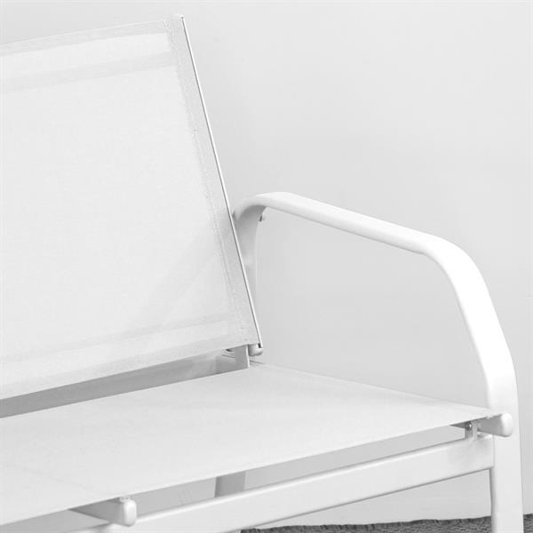 Salotto da giardino in acciaio Ecosteel bianco