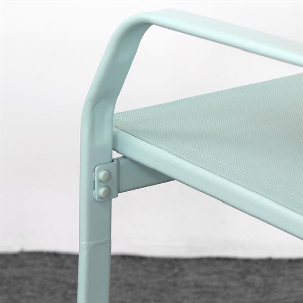 Salotto da esterni in acciaio Ecosteel blu
