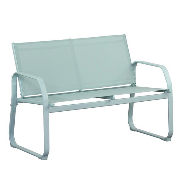 Salotto da esterni in acciaio Ecosteel blu