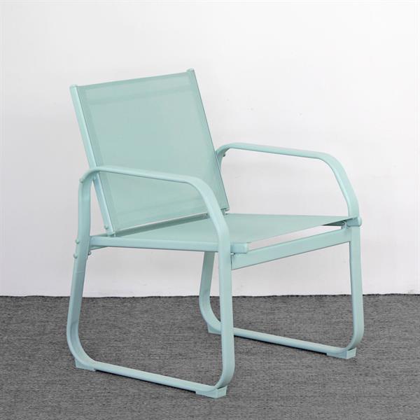 Salotto da esterni in acciaio Ecosteel blu