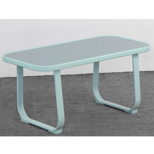 Salotto da esterni in acciaio Ecosteel blu