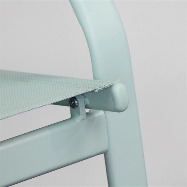 Salotto da esterni in acciaio Ecosteel blu