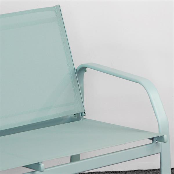 Salotto da esterni in acciaio Ecosteel blu
