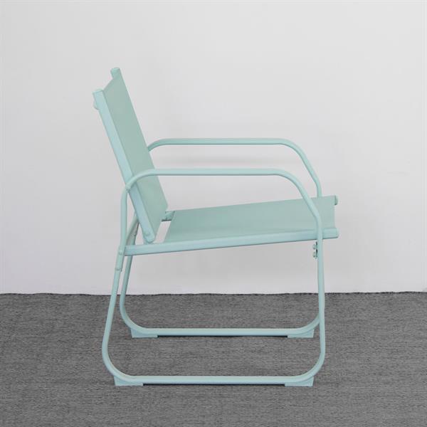 Salotto da esterni in acciaio Ecosteel blu