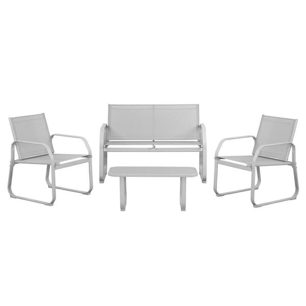 Set tavolo e sedie da giardino in alluminio