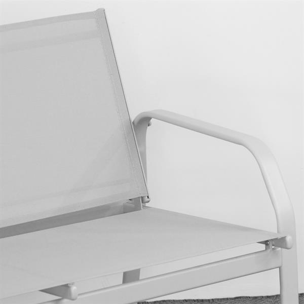 Set da giardino completo in acciaio Ecosteel grigio