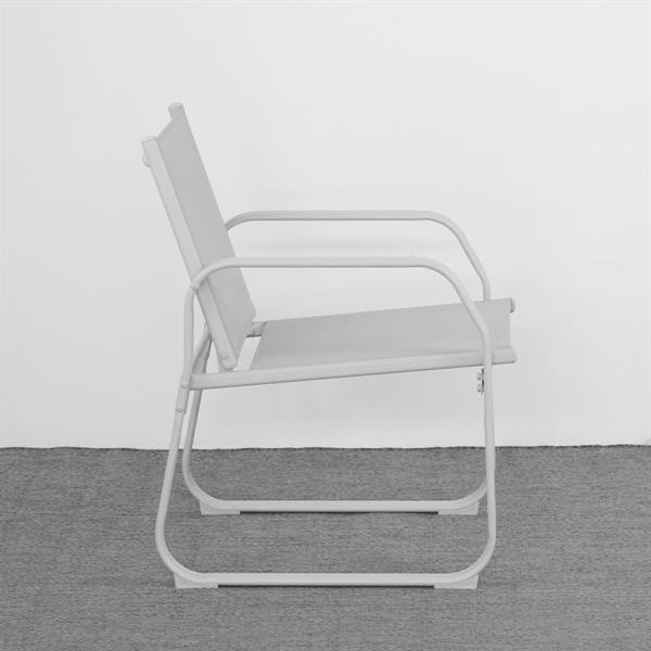 Set da giardino completo in acciaio Ecosteel grigio