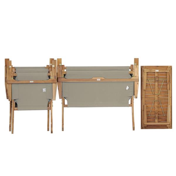 Set da giardino in legno pieghevole Primavera sabbia