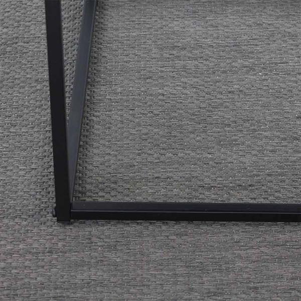 Set 2 tavolini da caffè con ripiano in ceramica e struttura in metallo