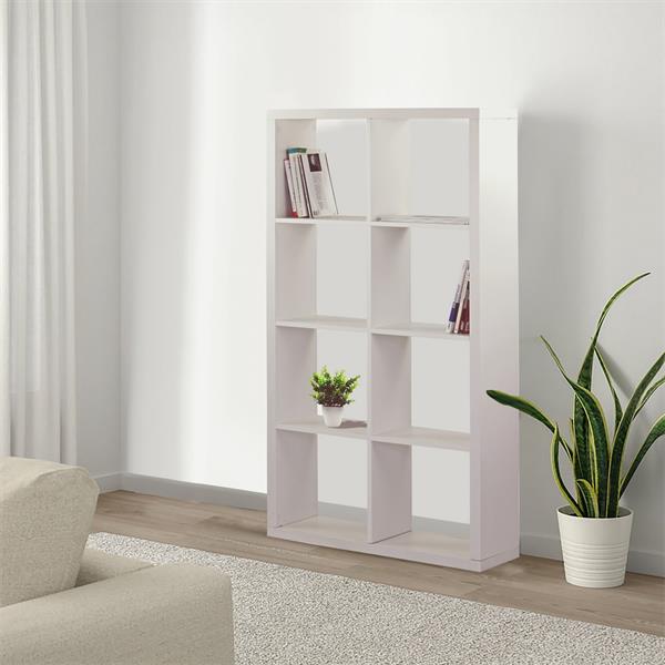 Libreria con 8 vani We Home in legno bianco opaco