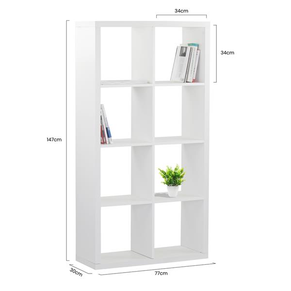 Libreria con 8 vani We Home in legno bianco opaco