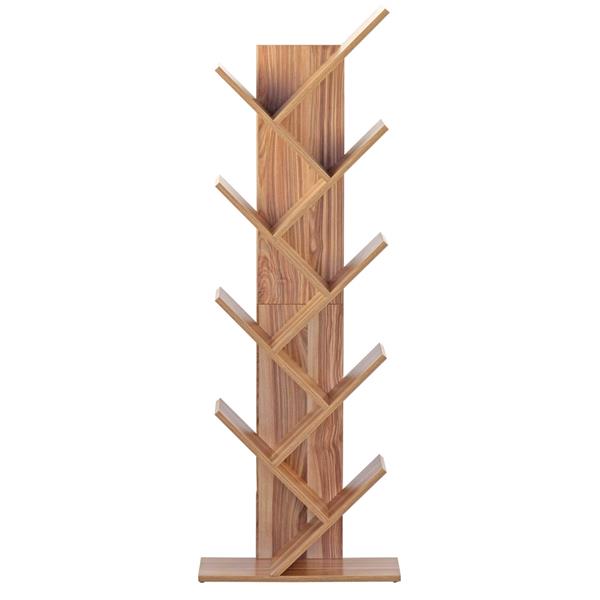 Libreria 8 ripiani in legno 50x25x141 cm effetto legno naturale - Tree
