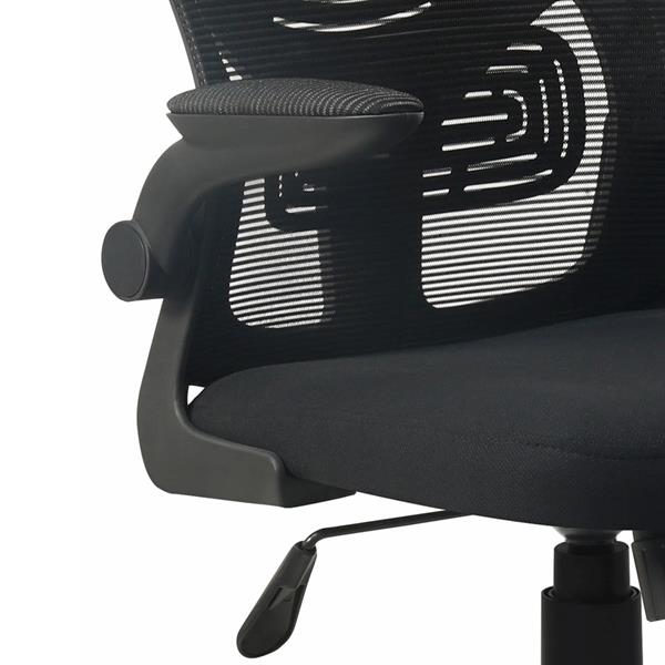 Sedia ufficio con ruote e braccioli nera - Vivi