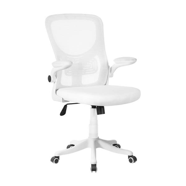 Sedia ufficio con ruote e braccioli bianco - Vivi