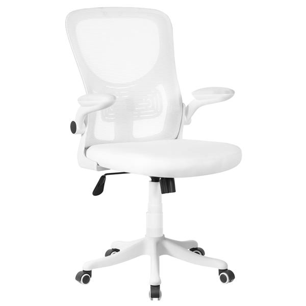 Sedia ufficio con ruote e braccioli bianco - Vivi
