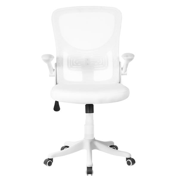 Sedia ufficio con ruote e braccioli bianco - Vivi
