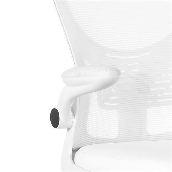 Sedia ufficio con ruote e braccioli bianco - Vivi