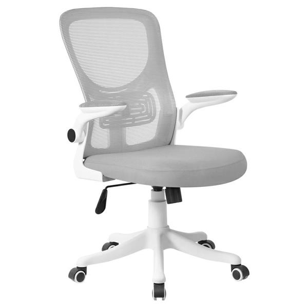 Sedia ufficio con ruote e braccioli grigio - Vivi