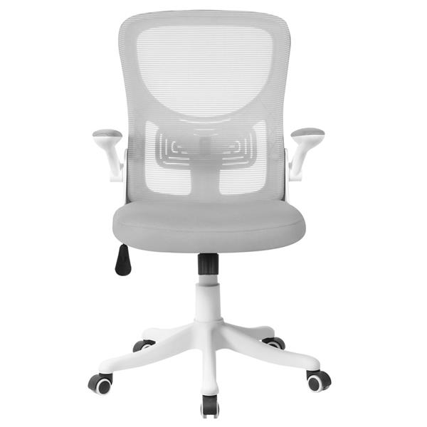 Sedia ufficio con ruote e braccioli grigio - Vivi