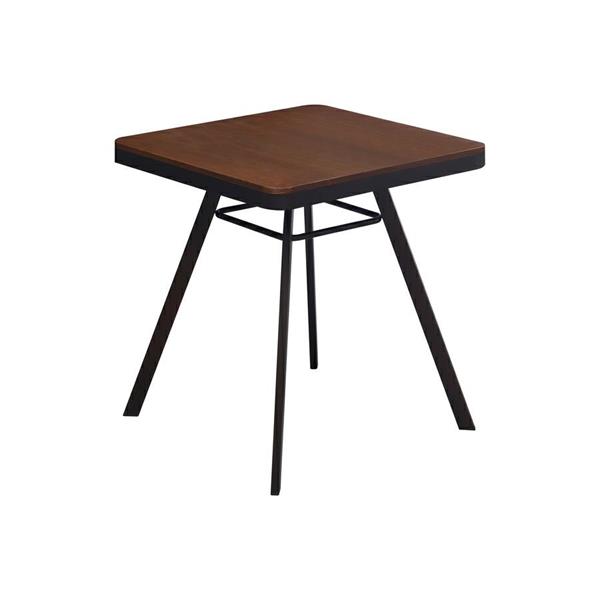 Tavolo per interni Industrial 70x70x76 cm in metallo e MDF frassino - Austin
