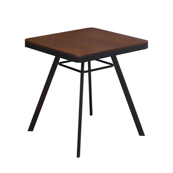 Tavolo per interni Industrial 70x70x76 cm in metallo e MDF frassino - Austin