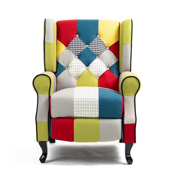 Poltrona da interni reclinabile patchwork in tessuto - Madame