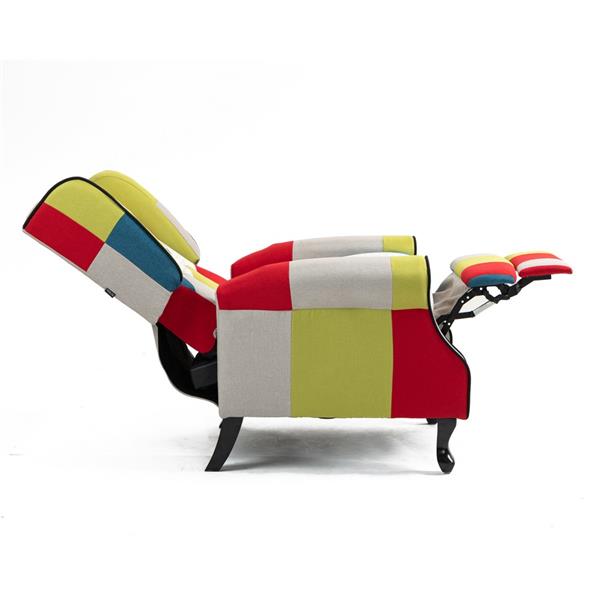 Poltrona da interni reclinabile patchwork in tessuto - Madame