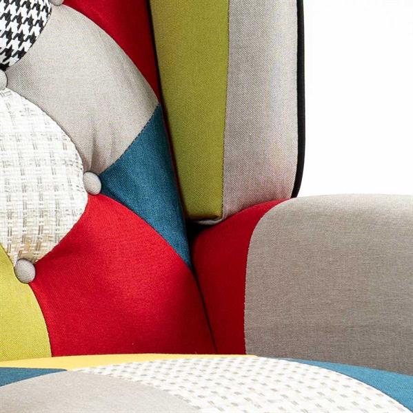 Poltrona da interni reclinabile patchwork in tessuto - Madame