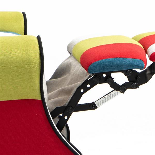 Poltrona da interni reclinabile patchwork in tessuto - Madame